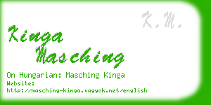 kinga masching business card